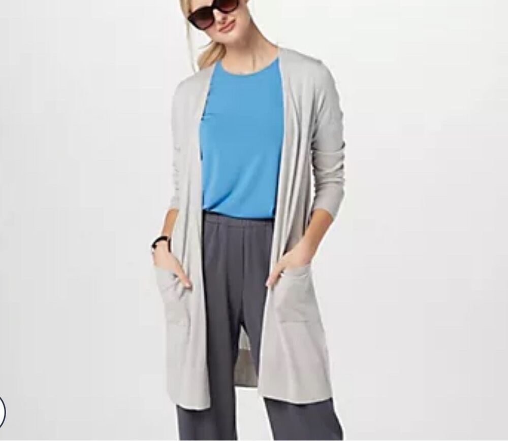 Universal Standard $148 Knee Length Open Front Cardigan Medium NEW